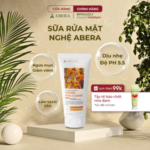 Sữa Rửa Mặt Chiết Xuất Rễ Nghệ Abera 100ml - Làm Sạch Bụi Bẩn, Cân Bằng Độ Ẩm, Giảm Thâm Mụn