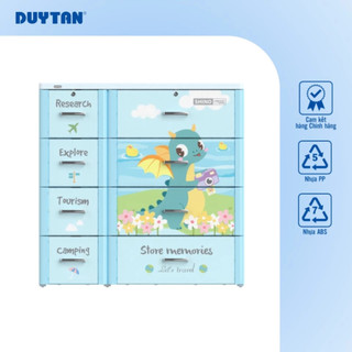 Tủ Shino 4 tầng DUY TÂN nhựa PP/ABS, bao gồm 4 hộc lớn và 4 hộc nhỏ, tủ quần áo đa năng, tiện lợi