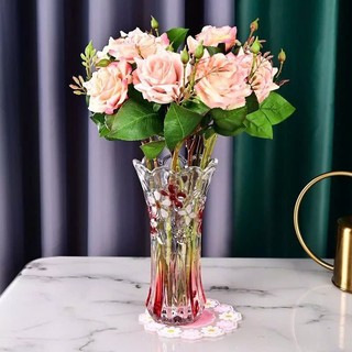 Lọ hoa màu cắm hoa cao 30cm thuỷ tinh cao cấp sang trọng - Bình hoa thủy tinh màu cao cấp