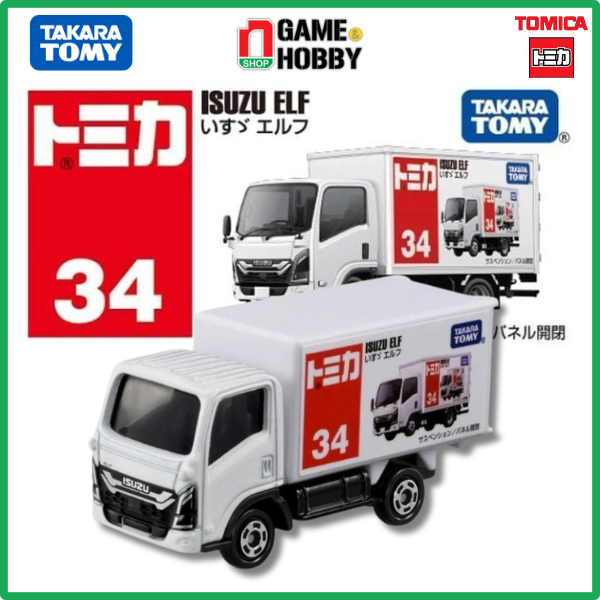 Voiture Miniature Tomica N°34 - Isuzu Elf Blanche (édition 2024) - Échelle 1/70 - Importée Du Japon