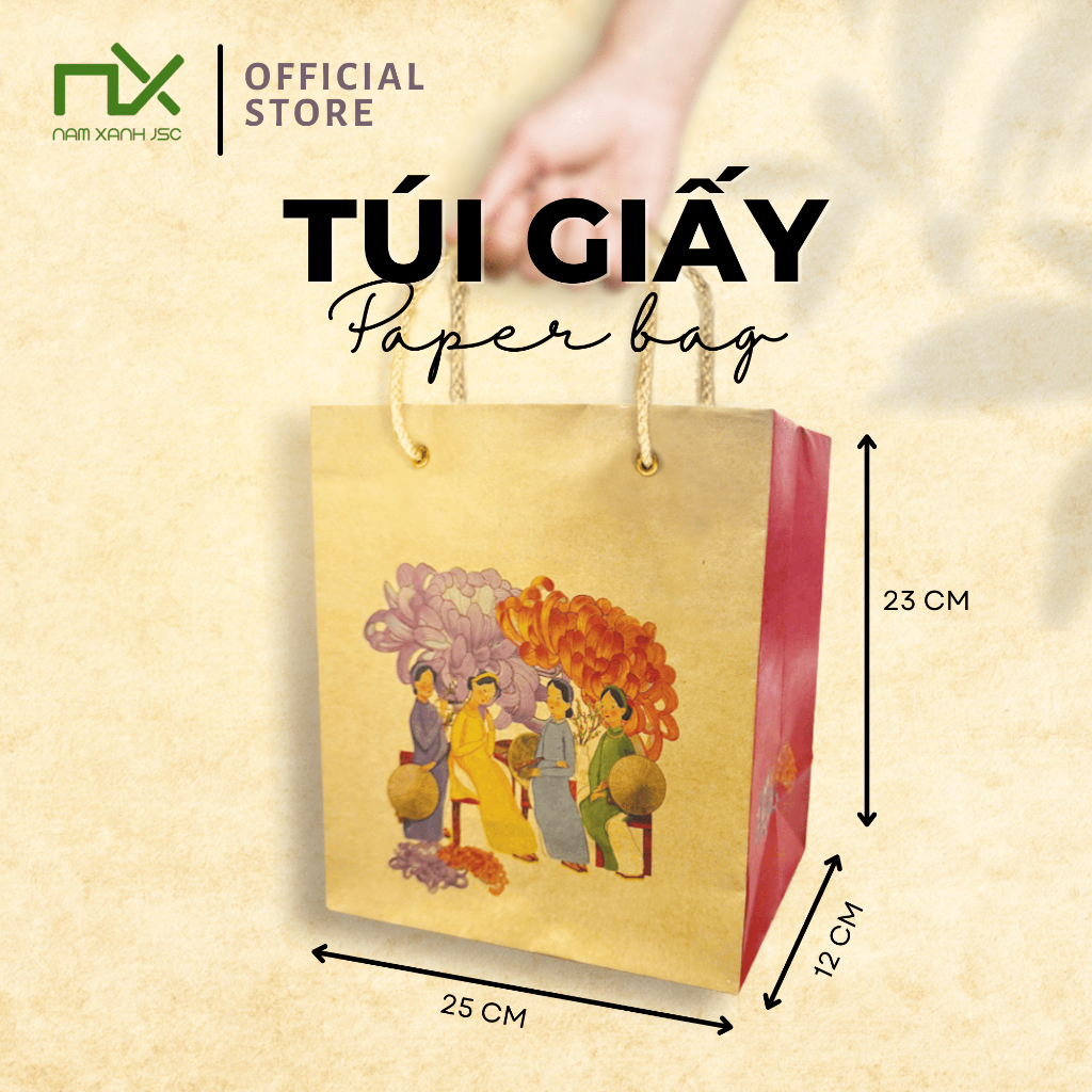 Ảnh Túi Nam Xanh Túi Giấy, Có Quai Đựng Quà Tặng Sang Trọng Thân Thiện Môi Trường 1