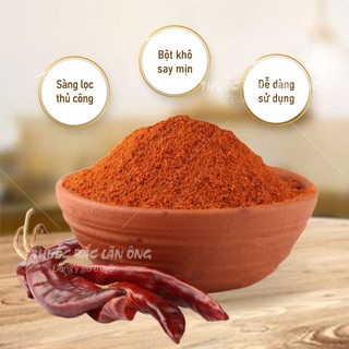 Bột ớt nguyên chất 100g (Nguyên liệu làm đồ ăn Hàn Quốc,khô,cay,thơm) - Lãn Ông