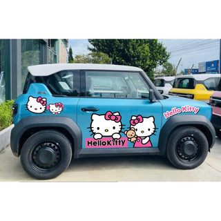 Tem 2 bên Sườn Xe Ô tô VF3 HELLO KITTY, Team Decal Oto VF3