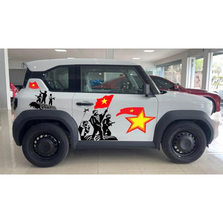 Tem 2 bên Sườn Xe Ô tô VF3 Chiến Thắng ĐIỆN BIÊN PHỦ, Team Decal Oto, Tem 2 bên Sườn Xe Ô tô VF3-Tem 2 bên sườn Cực Chất