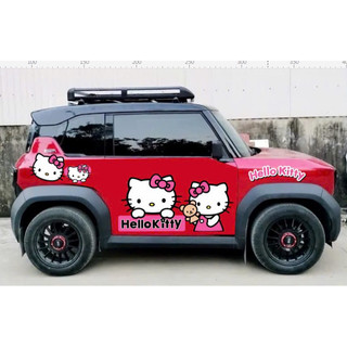 Tem 2 bên Sườn Xe Ô tô VF3 HELLO KITTY, Team Decal Oto VF3