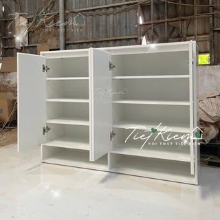 Tủ giày cửa mở trắng ngang 90cm Nội Thất Tiết Kiệm 001