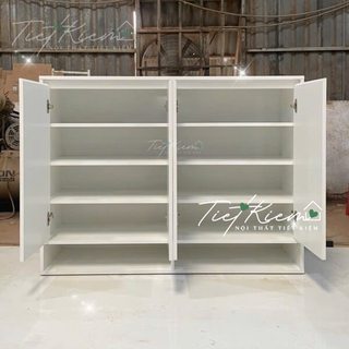 Tủ giày cửa mở trắng ngang 90cm Nội Thất Tiết Kiệm 001