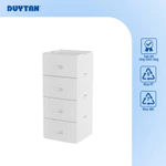 Tủ lắp ghép MatsuLock 4 ngăn DUY TÂN nhựa PP/ABS, 4 hộc tủ tháo lắp linh hoạt, tủ quần áo đa năng, tiện lợi — ảnh 4
