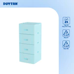Tủ lắp ghép MatsuLock 4 ngăn DUY TÂN nhựa PP/ABS, 4 hộc tủ tháo lắp linh hoạt, tủ quần áo đa năng, tiện lợi — ảnh 5