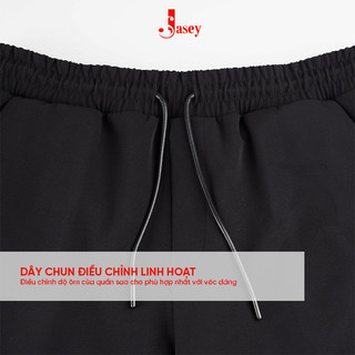 Quần dài nam  JASEY, quần thun nam  dáng suông dây rút màu đen cho nam dễ phối đồ mã 4411