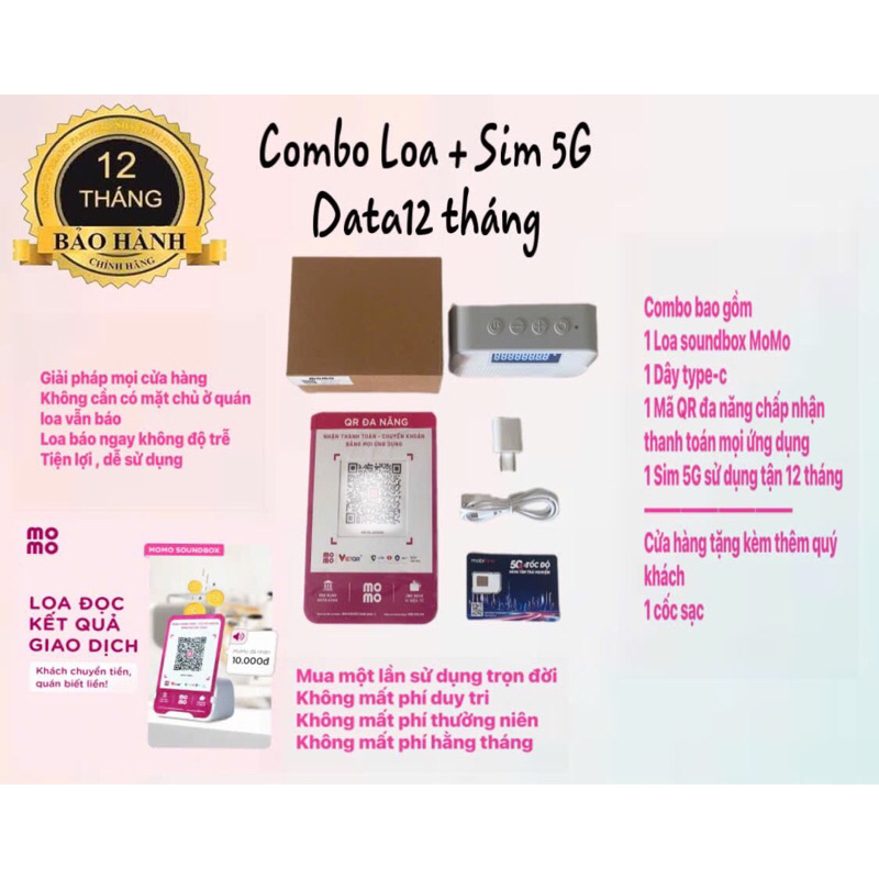 LOA + SIM 5G THÔNG BÁO CHUYỂN KHOAN MOMO | Shopee Việt Nam