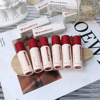 [MOOEKISS] Son Kem Bùn Mooekiss Nắp Đỏ, Nhung Mờ Mịn Môi, Không Lộ Vân Môi, Soft Matte Lip Creram 3g