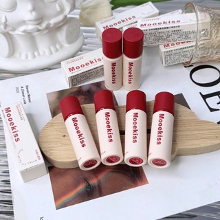 [MOOEKISS] Son Kem Bùn Mooekiss Nắp Đỏ, Nhung Mờ Mịn Môi, Không Lộ Vân Môi, Soft Matte Lip Creram 3g