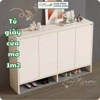 Tủ giày cửa mở trắng ngang 90cm Nội Thất Tiết Kiệm 001