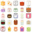Set 60 Sticker Nến Chống Nước Dán Laptop Vali Mũ Bảo Hiểm Sổ Tay