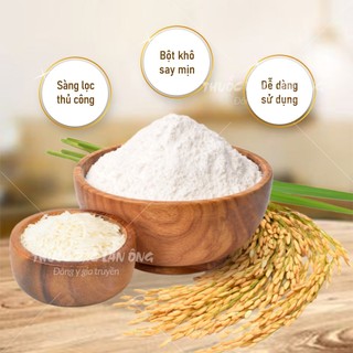 Bột gạo nguyên chất 100g, bột cám gạo dưỡng trắng da, mờ nám - Lãn Ông