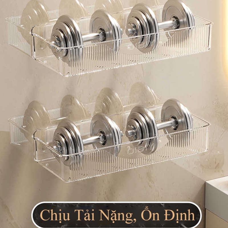 Kệ nhà tắm dán tường HOMELOVE Kệ đựng đồ treo tường bằng mica để chai lọ mỹ phẩm và vật dụng cần thiết