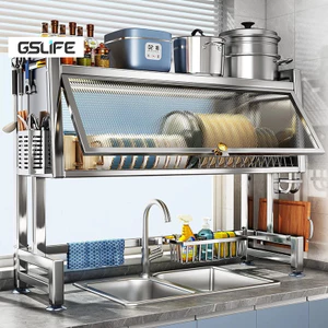 Kệ đựng bát đĩa Trên Bồn Rửa Bát Có Nắp Đậy Sơn Tĩnh Điện siêu CHẮC CHẮN