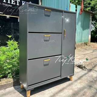Tủ giày gỗ đẹp cánh lật N90cm Nội Thất Tiết Kiệm TG898909