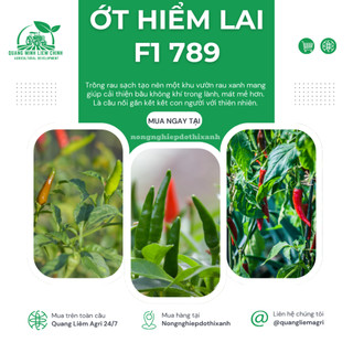 Hạt Giống Ớt Hiểm Lai F1 RADO 789 (Gói 0,2gram~40 Hạt) Rạng Đông, Siêu Cay, Siêu Trái, Cây Khỏe