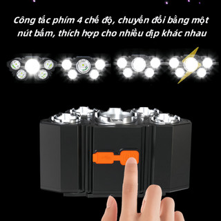 Đèn pha đa chức năng thợ mỏ ngoài trời làm việc đèn pha câu cá ban đêm đèn pin chống nước