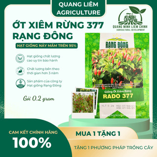 Hạt Giống Ớt Xiêm Rừng RADO 377 (Gói 0,2gram~30 Hạt) Rạng Đông, Siêu Cay, Trái Sai Sinh Trưởng Khỏe