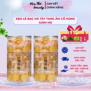 Kẹo Lê Bạc Hà, Kẹo Ngậm Ho Quả Lê, Kẹo Lê Tây Tạng Ấm Cổ Họng Giảm Ho, Kẹo Lê Bách Thảo An Phế, Thanh Nhiệt Tiêu Đờm
