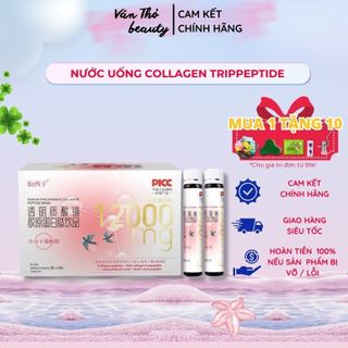 Hộp 10 Nước Uống Collagen Trippeptide Chống Lão Hoá, Mờ Nếp Nhăn,12000mg HA Natri Hyaluronate, Nước Collagen Trắng Da