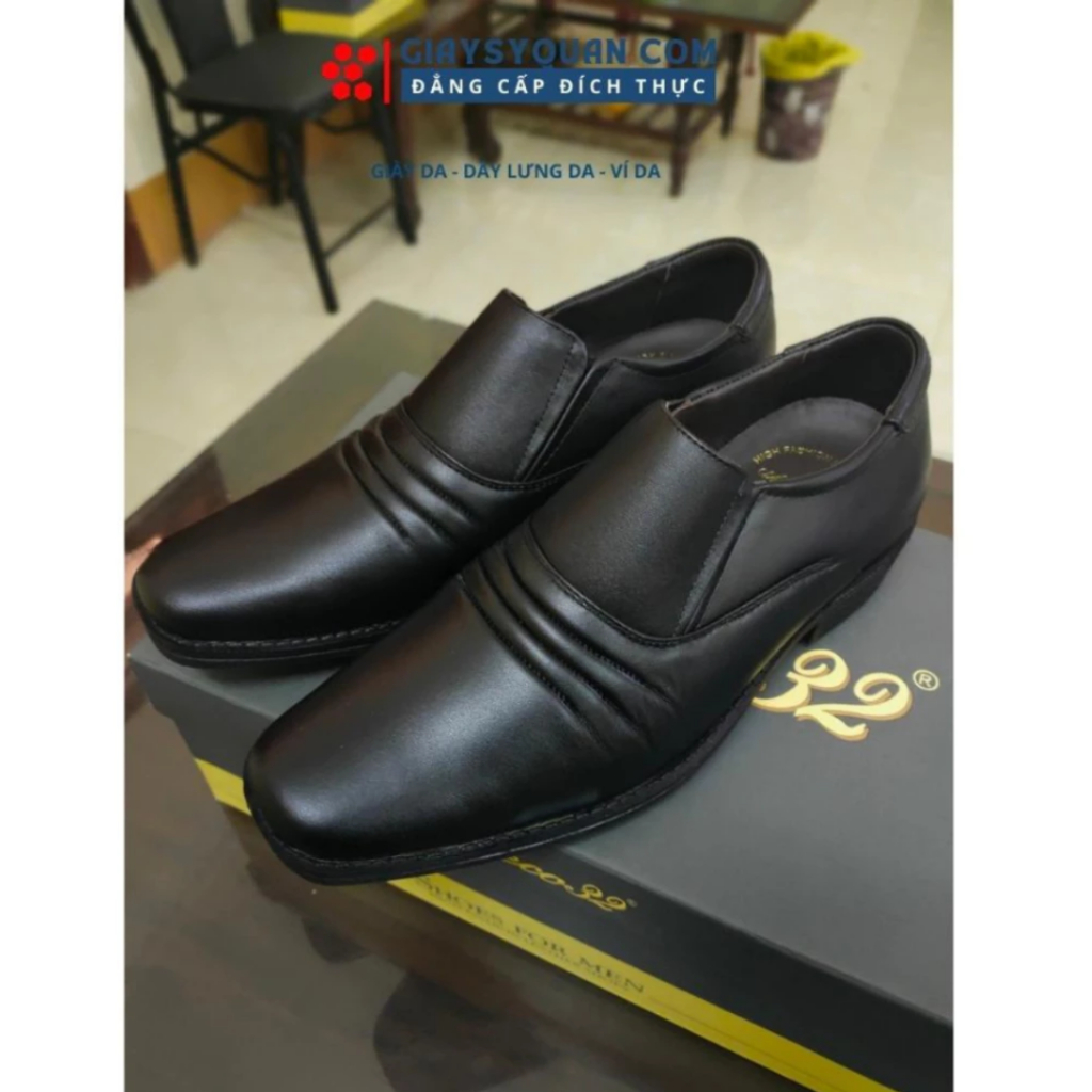 Giày Lười Cao Cấp Da Cừu, Đế Hơi Mã 714Air - Đen - Bảo Hành 12 Tháng