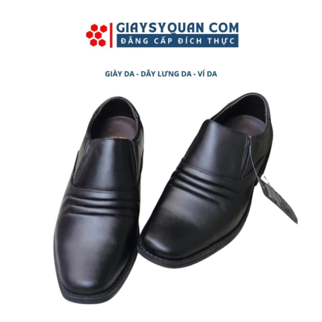 Giày Lười Cao Cấp Da Cừu, Đế Hơi Mã 714Air - Đen - Bảo Hành 12 Tháng