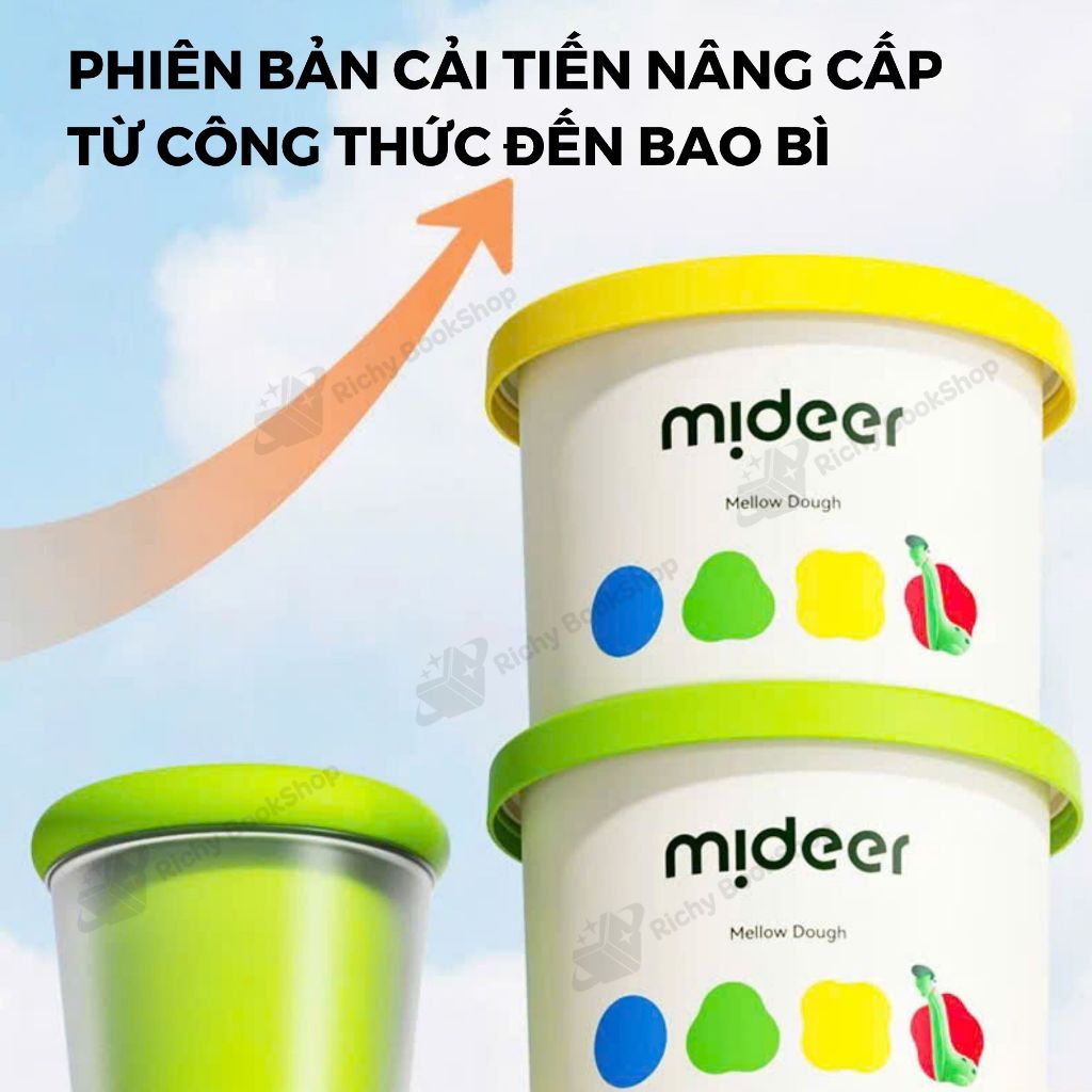 Đất Nặn Hữu Cơ Không Dính Tay, Dùng Nhiều Lần - Mideer Rice Colour Clay mẫu mới