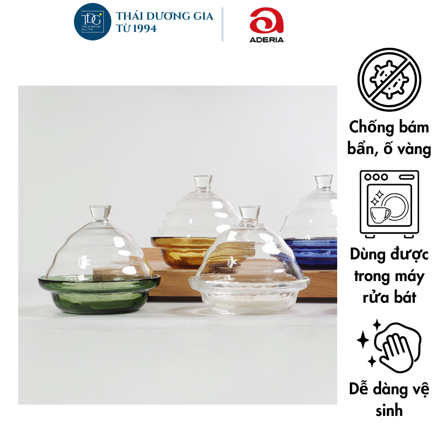 Nồi hấp cách thủy nấu vi sóng 500ml Nhật Bản Aderia - F49235