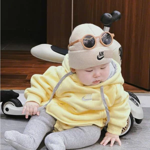 Suit NI KE VÀNG hàng qccc nỉ bông mũ 2 lớp, dày dặn cho bé trai bé gái 5-14kg