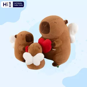 Capybara Có Cánh Chuột Capybara Cánh Thiên Thần Ôm Trái Tim Dễ Thương Gấu Bông Capybara Cánh Tiên Cao Cấp