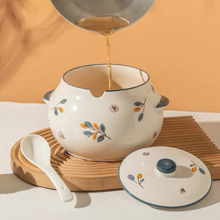 Hũ sứ đựng gia vị, mỡ lợn, các loại hạt khô decor bếp không chì 880ml