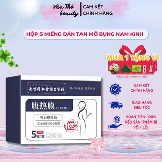 Hộp 5 Miếng Dán Mỡ Bụng Nam Kinh Đồng Nhân Đường, Dán Siết Eo Tonrentang Đánh Tan Mỡ Bụng, Giảm Đau Bụng, Vân Thỏ Beauty