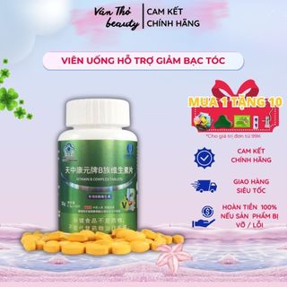 Viên Uống Hỗ Trợ Giảm Bạc Tóc, Hộp Xanh- Kích Thích Mọc Tóc, Chứa Vitamin, Phục Hồi Tóc Đen, Vân Thỏ Beauty