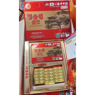 Tinh Dầu Thông Đỏ Cheong Song Won Gold Hàn Quốc, Hộp 180 Viên Cải Thiện Huyết Áp, Tim Mạch, Mỡ Máu, Tiểu Đường
