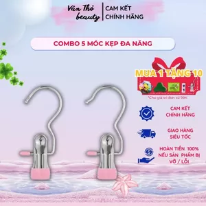 Móc Kẹp Đa Năng Chất Liệu Thép Không Gỉ, Kẹp Đa Năng, Móc Treo Đa Năng Tiện Dụng Cho Mọi Gia Đình, Vân Thỏ Beauty
