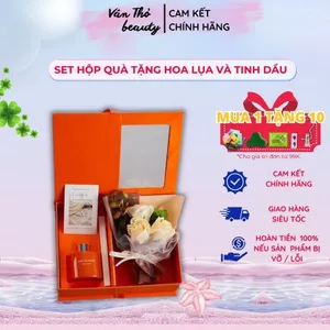Set Quà Tặng Hoa Và Tinh Dầu Có Kèm Đèn Quý Phái, Thanh Lịch, Quà Tặng Sinh Nhật, 20/10, Noel, 14/2, 8/3