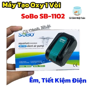 Máy Sủi Oxy Siêu Êm Sobo 1102 1 Vòi 3,5w Cho Bể Cá Cảnh