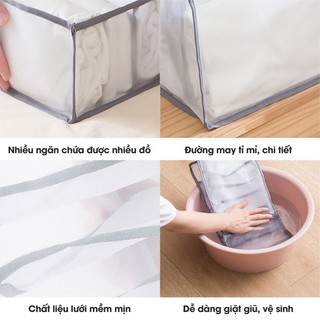 Túi vải đựng quần áo, hộp đựng đồ lót tất vớ tiện dụng khay chia quần áo gọn gàng ngăn nắp