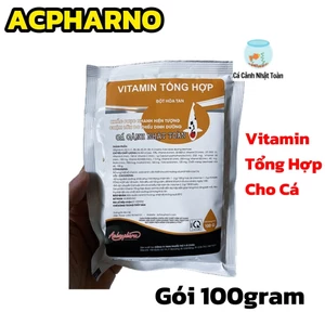 VITAMIN TỔNG HỢP TĂNG ĐỀ KHÁNG, KHẮC PHỤC CHẬM LỚN CHO CÁ CẢNH ACPHARNO 100G