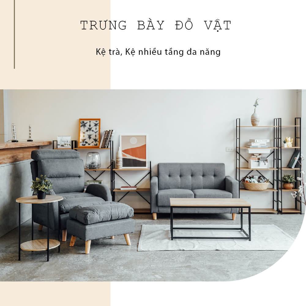 Kệ để đồ đa năng RICHOME I-R-SH603/I-R-SH604 – Kệ trưng bày, kệ sách. Khung kim loại. Bảo hành 6 tháng