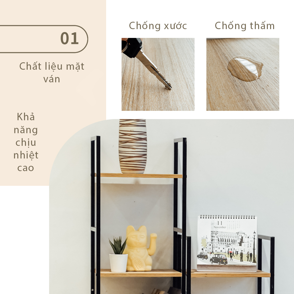 Kệ để đồ đa năng RICHOME I-R-SH603/I-R-SH604 – Kệ trưng bày, kệ sách. Khung kim loại. Bảo hành 6 tháng