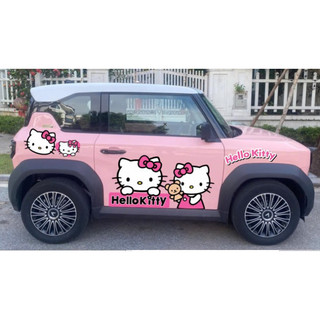 Tem 2 bên Sườn Xe Ô tô VF3 HELLO KITTY, Team Decal Oto VF3