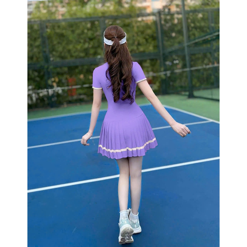 Bộ Thể thao nữ, Bộ váy liền chơi Tennis, pickleball, golf... Hàng Cao Cấp