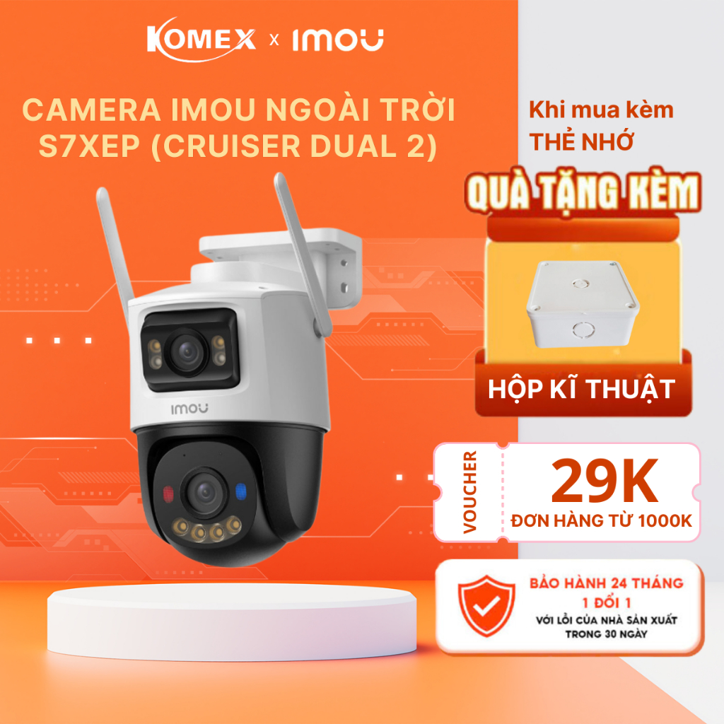 Camera IP Wifi Ngoài Trời Ống Kính Kép IMOU S7XEP (Cruiser Dual 2) 6MP ...