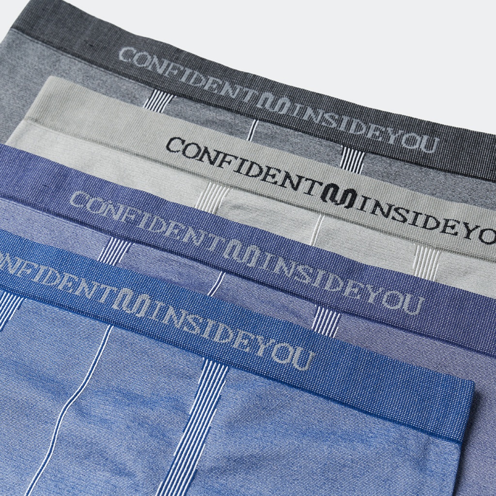 Quần lót nam boxer INSIDEMEN không đường may thoáng khí kháng khuẩn co giãn cực dễ chịu IBX025