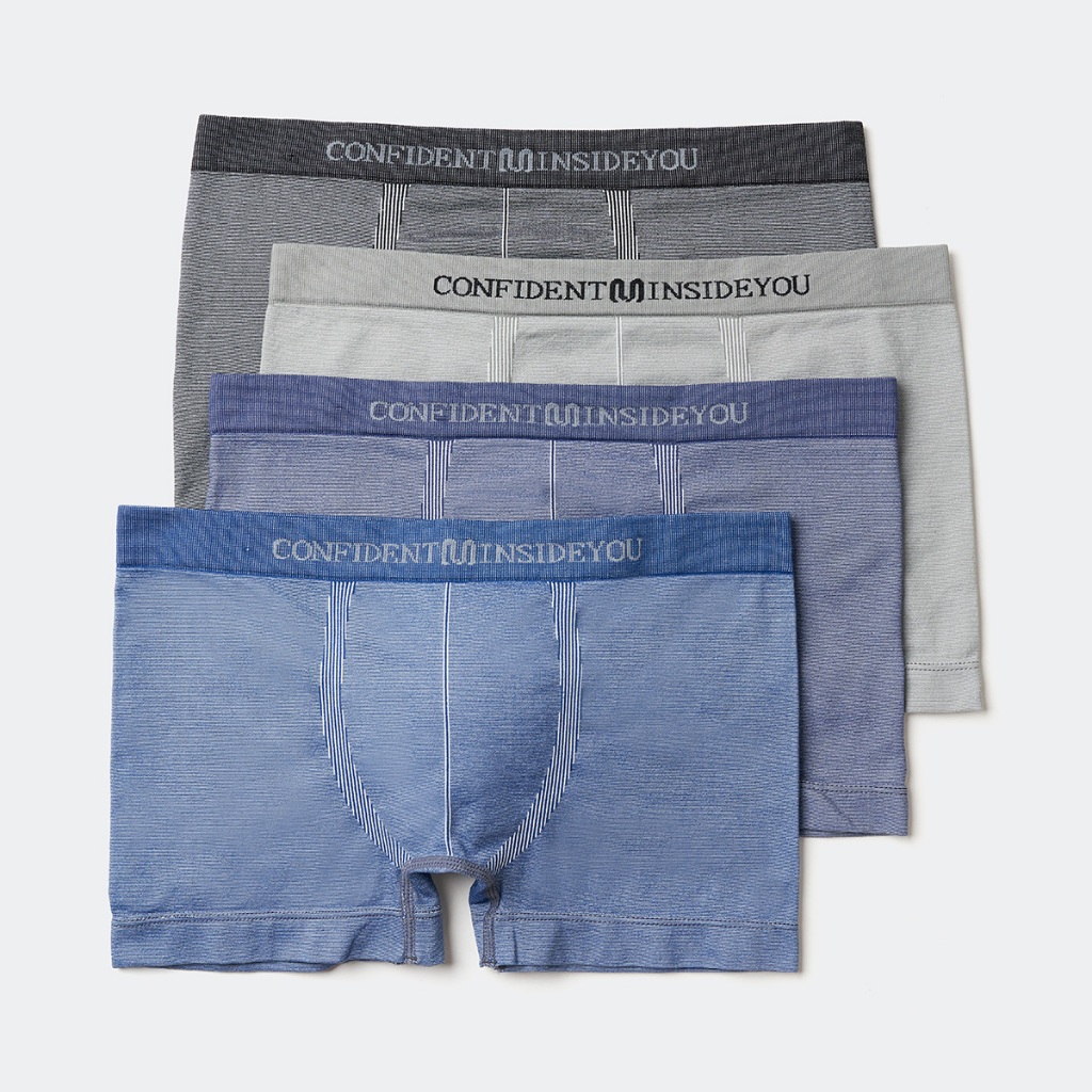 Quần lót nam boxer INSIDEMEN không đường may thoáng khí kháng khuẩn co giãn cực dễ chịu IBX025